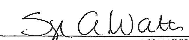 Signature of Notary Public Sheryl A. Watts