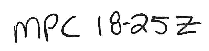 Handwritten note: MPC 18-25Z