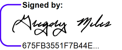 Signed by Gregory Miles
