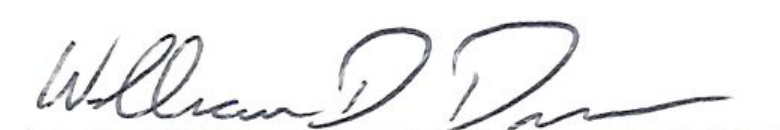 Signature of Mayor William D. Duncan