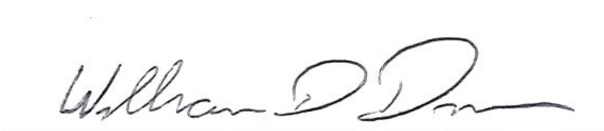 Signature of Mayor William D. Duncan