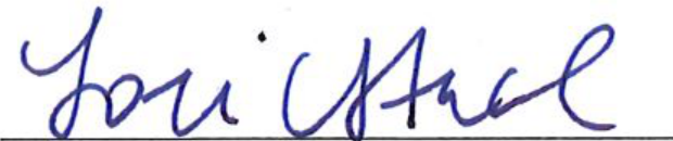 Signature of Lori Stacel