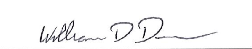 Signature of Mayor William D. Duncan