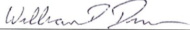 Signature of Mayor William Duncan