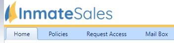 Screenshot of InmateSales portal navigation bar