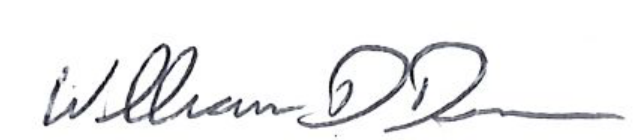 Signature of Mayor William Duncan