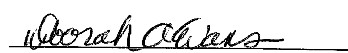 Signature of Deb Evans