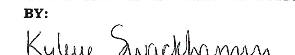 Signature of Kylene Swackhamer