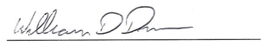 Signature of Mayor William D. Duncan