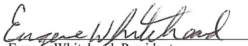 Handwritten signature of Eugene Whitehead