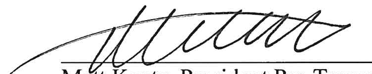 Handwritten signature of Matt Kantz