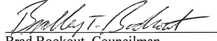 Handwritten signature of Brad Bookout