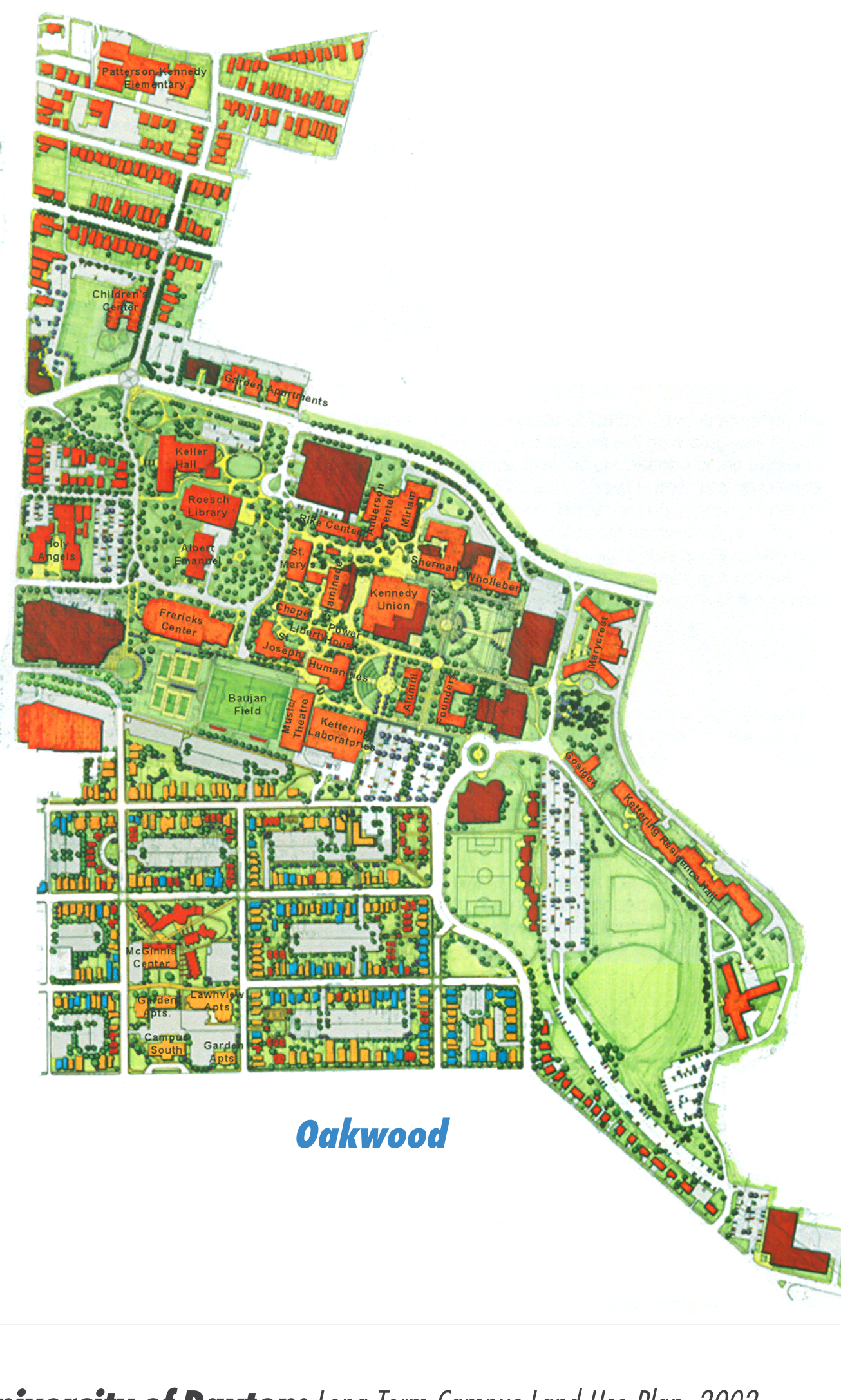 University of Dayton: Long Term Campus Land Use Plan, 2002 Map