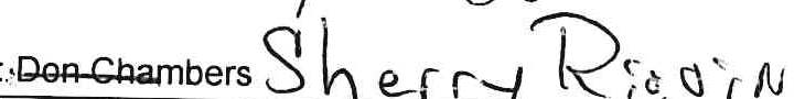 Printed name modification Sherry Riggin