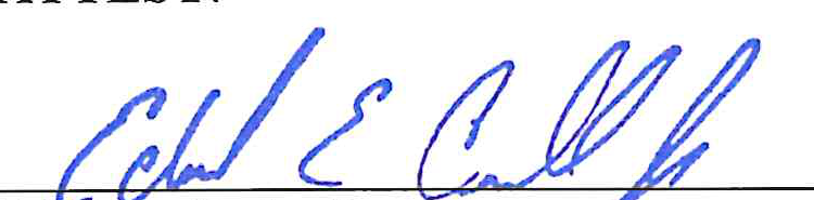 Signature of Ed Carroll