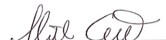 Handwritten signature of the Commissioner of Health