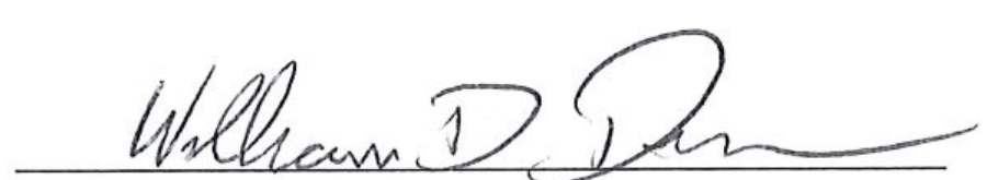 Signature of Mayor William D. Duncan