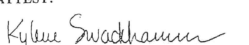 Signature of Kylene Swackhamer