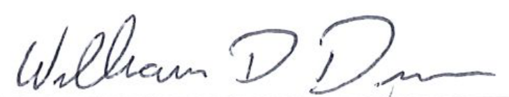 Signature of Mayor William Duncan