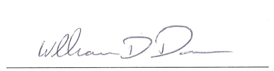 Mayor William D. Duncan's Signature