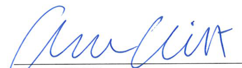 Signature of the Chair