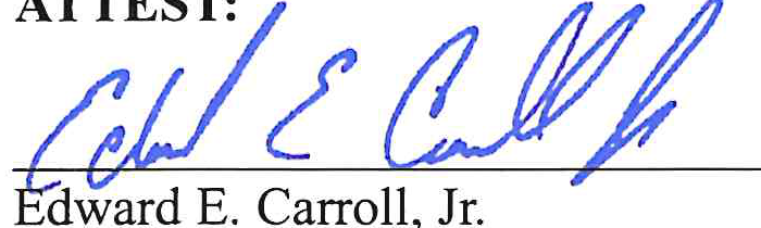 Signature of Edward E. Carroll, Jr.