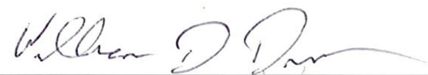 Signature of Mayor William Duncan