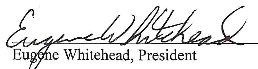 Signature of Eugene Whitehead