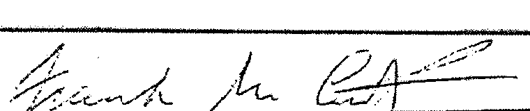Signature of Applicant: Frank McCarthy