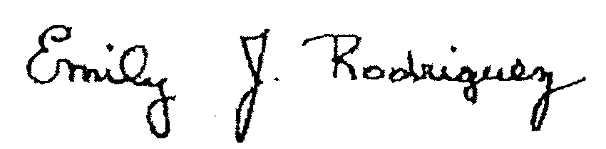 Signature of Emily J. Rodriguez