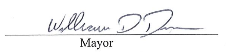 Signature of Mayor William D. Duncan