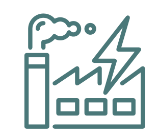 Infrastructure and factory icon
