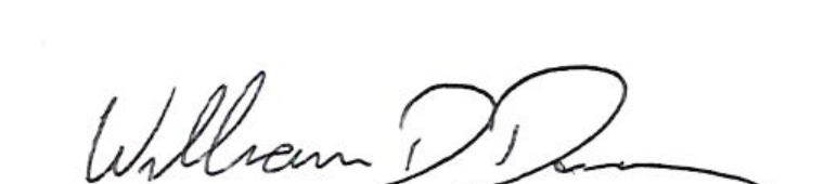 Signature of Mayor William D. Dunn