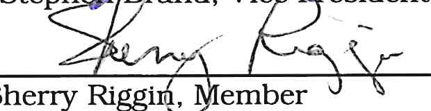 Signature of Sherry Riggin