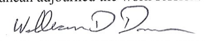 Signature of Mayor William D. Duncan