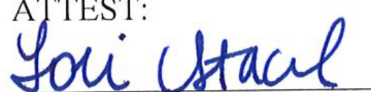 Signature of Lori Stacel, Clerk of Council