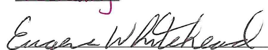 Signature of Eugene Whitehead