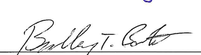 Signature of Brad Bookout