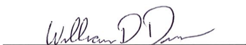 Signature of Mayor William Duncan