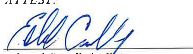 Signature of Edward Carroll, Auditor