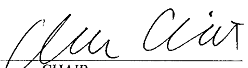 Signature of Chair