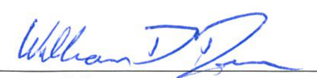 Signature of Mayor William Duncan