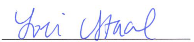 Signature of Clerk of Council Lori Staal