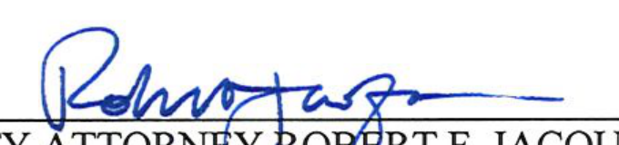 Robert F. Jacques signature