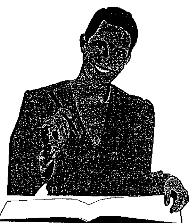 Illustration of a person reading a book