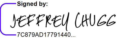 Signature: Signed by Jeffrey Chugg