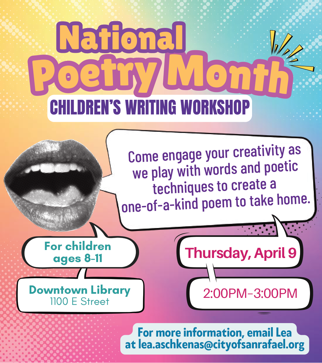 National Poetry Month Children's Writing Workshop