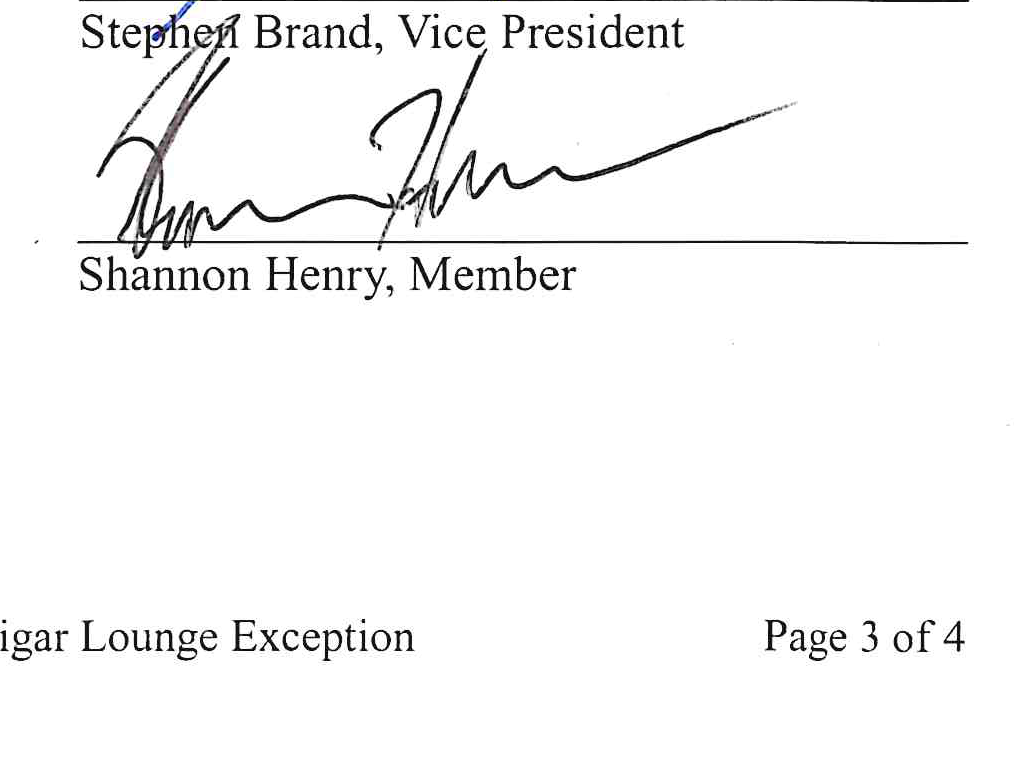 BOARD OF COMMISSIONERS OF DELAWARE COUNTY, INDIANA signatures: Sherry Riggin, President; Stephen Brand, Vice President; Shannon Henry, Member.