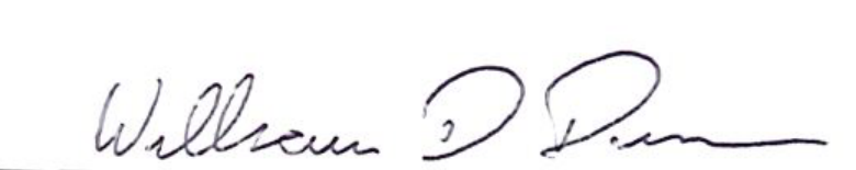 Signature of Mayor William D. Duncan